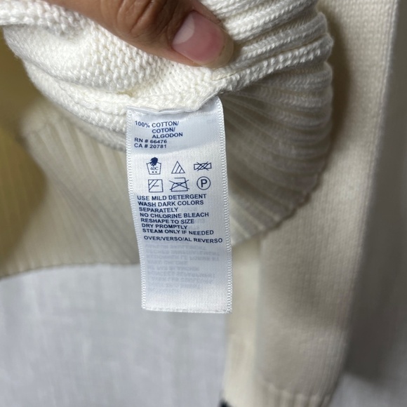 TOMMY HILFIGER WHITE KNIT SWEATER - Picture 6 of 8
